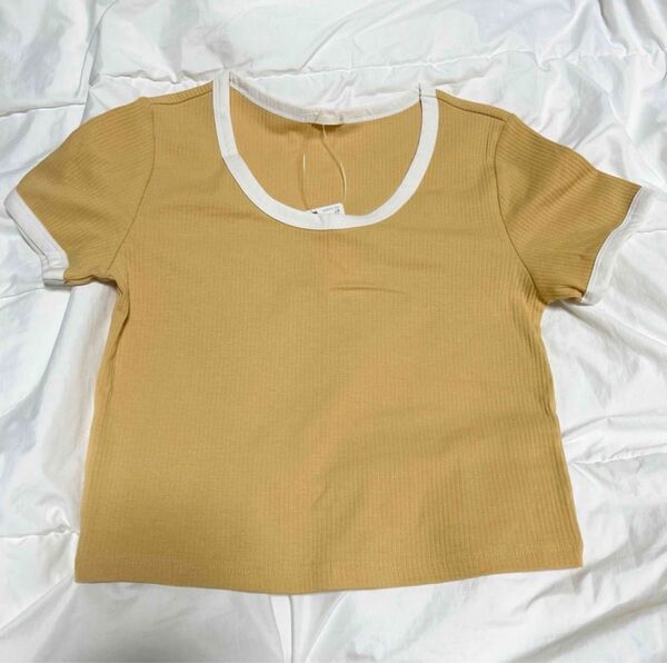 GU バイカラーミニ Tシャツ 半袖カットソー トップス 半袖