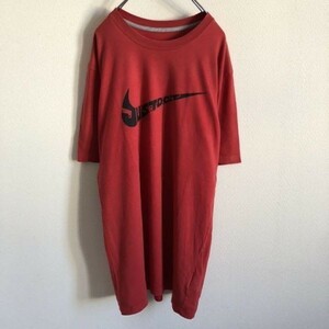 NIKE 半袖Tシャツ レッド Lサイズ スウォッシュ ビッグロゴ ナイキ JUST DO IT