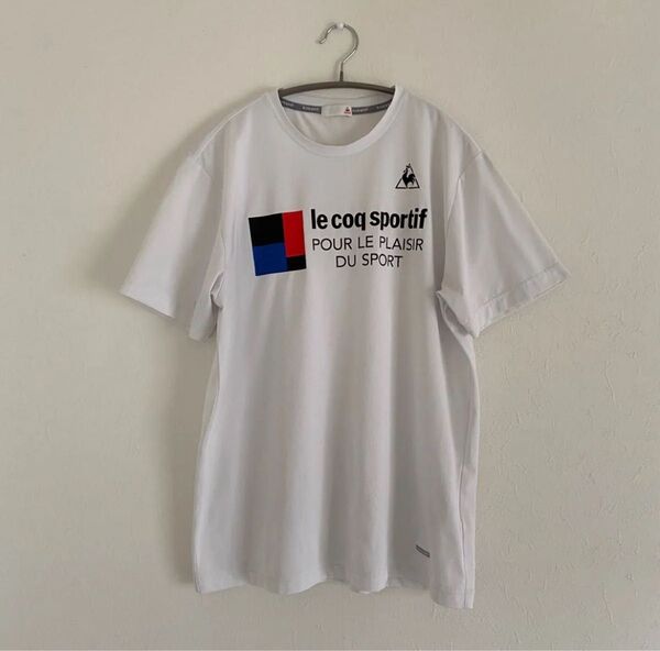 le coq sportif ルコックメンズTシャツ ホワイト Oサイズ Tシャツ 半袖 ホワイト 白 XL L