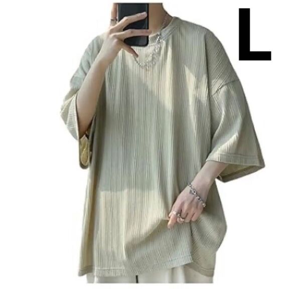 爽やか! お洒落! Tシャツ メンズ 半袖 夏 薄手 無地 ゆったり 7分袖