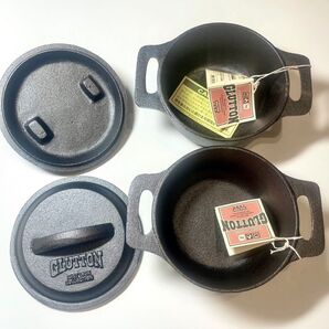 ダルトン ラウンドポット 両手鍋 蓋付き 2つセット φ約16.5cm 鉄鍋 深 スキレット