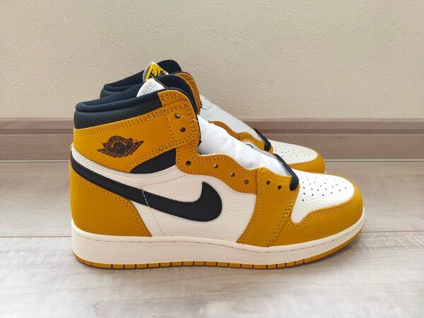 24.5cm NIKE AIR JORDAN 1 RETRO HI OG GS YELLOW OCHRE ナイキ エアジョーダン
