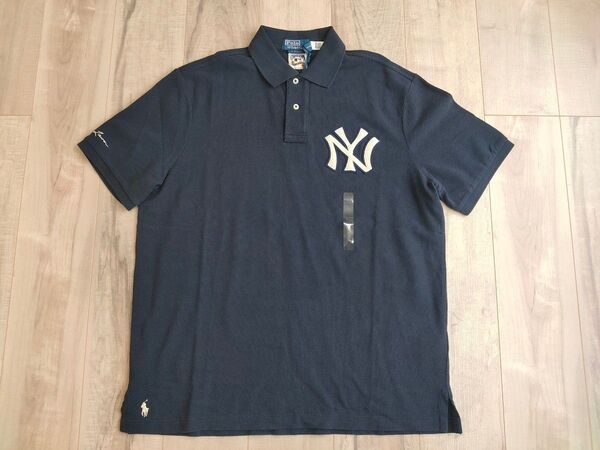 XL 新品 ラルフローレン×ヤンキース NEW YORK YANKEES MLB ポロシャツ 紺 ネイビー NAVY 半袖