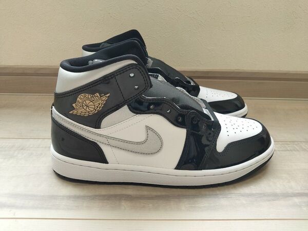 29cm 新品 NIKE AIR JORDAN 1 MID SE ナイキ エアジョーダン パテント パテントレザー
