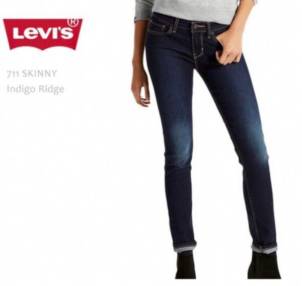 レディースLevi's 711 SKINNY ジーンズ25インディゴブルー