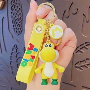 スーパーマリオブラザーズ ヨッシー イエロー キーホルダー キーチェーン ストラップ プレゼントにおすすめ!