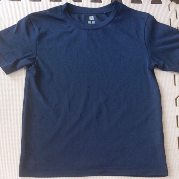 ユニクロ ドライTシャツ 130サイズ ネイビー