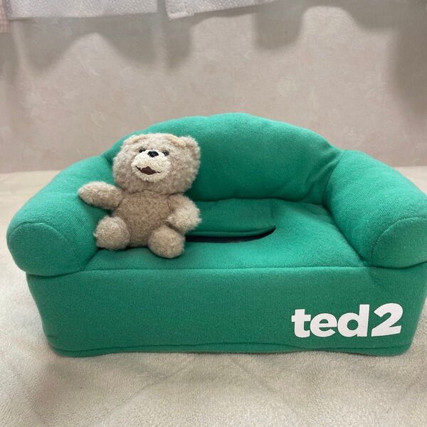 ted2 ティッシュケース ソファ型 グリーン