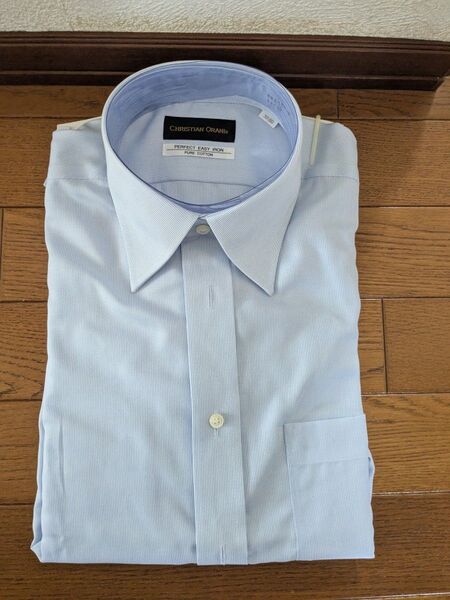 CHRISTIAN ORANI メンズ長袖ワイシャツ 水色 新品未使用