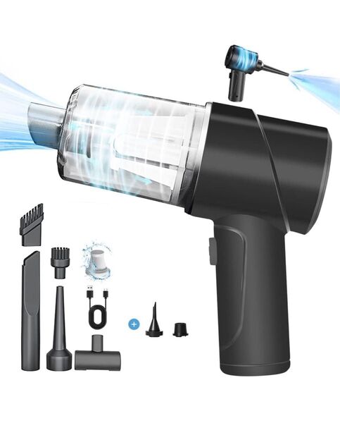 【空気入れ・抜き機能追加】ハンディクリーナー ハンディ掃除機 USB充電式バッテリー内蔵 12000PA強力吸引力