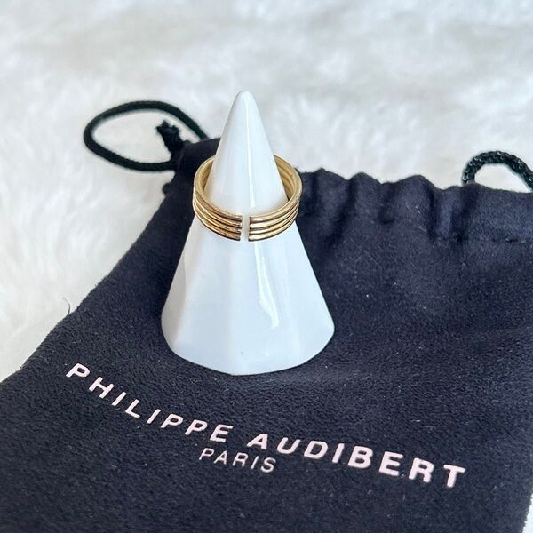 PHILIPPE AUDIBERT PARIS フィリップオーディベールパリス ゴールドカラー リング 指輪 11号 レディース