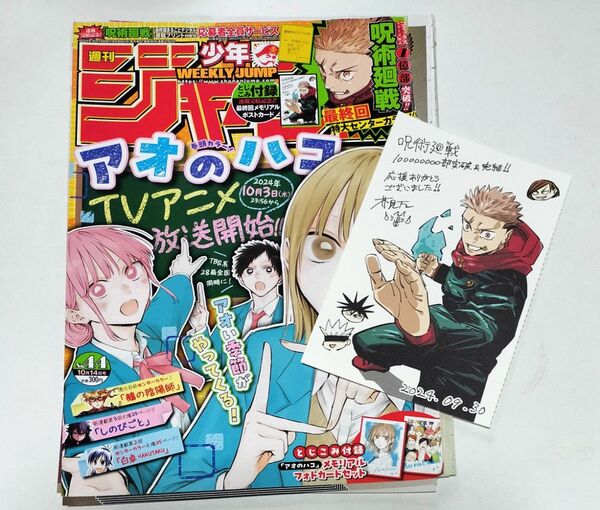 呪術廻戦 週間少年ジャンプ ジャンプ イラストカード 最終話部分の切り取りのみの出品です