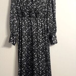 美品★ワンピース ZARA マキシワンピース ロングワンピース 花柄 花柄ワンピース ドレス 黒ワンピース シャツワンピース