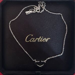 カルティエ シーハートネックレス ホワイトゴールド