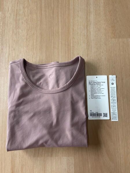 Lululemon All It Takes バックツイスト リブ長袖Tシャツ