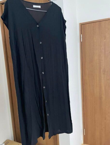 シアーシャツワンピース M 黒