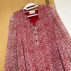 DO 赤 花柄 チュニック