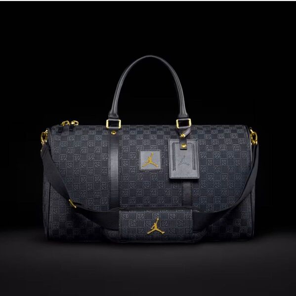 JORDAN BRAND MONOGRAM DUFFLE BAG BLACK ハンドバッグ ショルダーバッグ ボストンバッグ