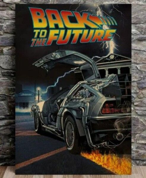 バックトゥザフューチャー 映画 キャンバスポスター 布地 デロリアン 新品