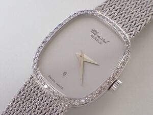 L090/6K*Chopard Chopard K18 бриллиант GENEVE G LUC женский кварц в целом вес примерно 36.2g прекрасный товар *