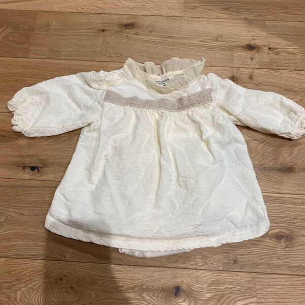 Natural Basic Style ベビーオーガニックコットンドレス70 子供服 チュニック 長袖 ベビー服 ワンピース