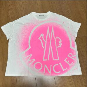 MONCLER モンクレール 21SS フロントビッグロ ゴプリントTシャツ 半袖 古着 サイズXS 白