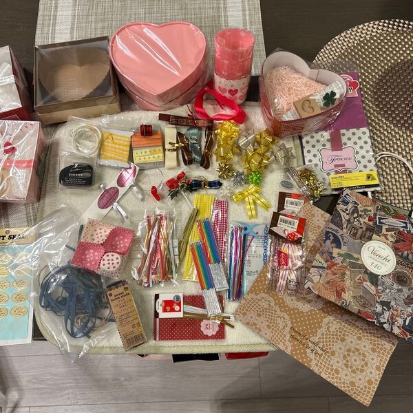 お菓子作りカップ、リボン、ラッピングなどおまとめ