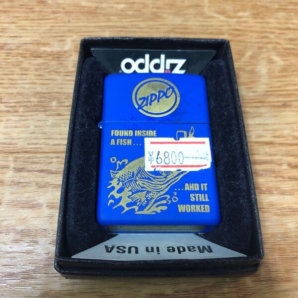 ZIPPO ライター 魚デザイン ブルー系 Made in USA 未使用品