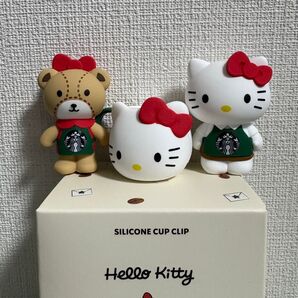 台湾スターバックス ハローキティ コップアクセサリー 3種類セット