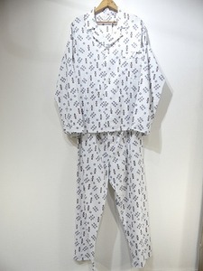  rare 60s 70s Vintage JCP fine pattern stripe cotton pyjamas shirt pants 2Pcs setup L NIRVANA KRUT COBAIN Cart ko bar n