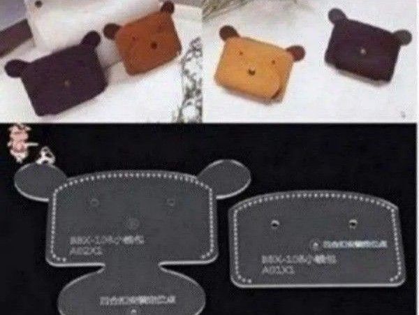 犬のコインケースレザークラフト用アクリル型セット