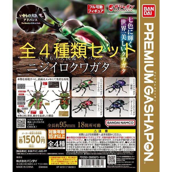 ニジイロクワガタ 全4種類セット いきもの大図鑑アドバンス ニジイロクワガタ