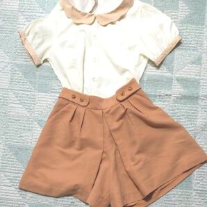 セール☆美品☆サーモンピンク キュロットパンツ レディース ショートパンツ S 春服