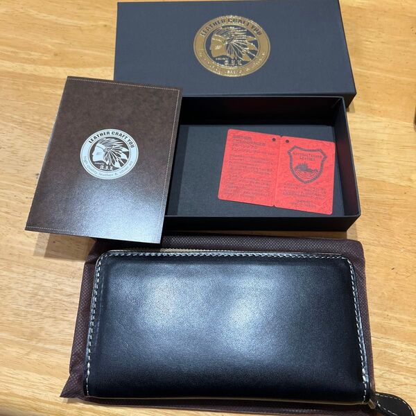 LEATHER CRAFT YOU ラウンドファスナー長財布 ブラック 未使用 栃木レザー