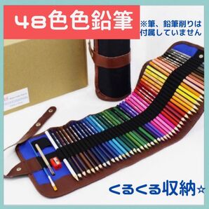 色えんぴつ 48色 水彩色鉛筆 色鉛筆 塗り絵 水彩画 画材 アート イラスト お絵かき