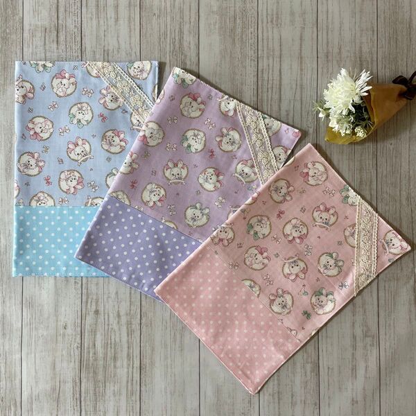 ランチョンマット3枚セット うさぎ柄 ハンドメイド 通園通学