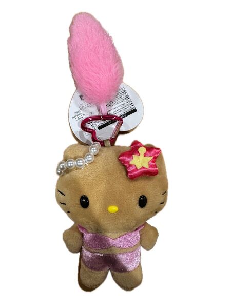 ハローキティ ぬいぐるみキーホルダー フラガール風 ピンク