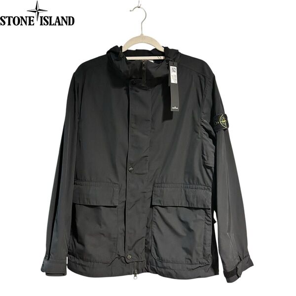 STONE ISLAND MICRO TWILL JACKET 24AW S マイクロツイル マウンテンジャケット ブラック