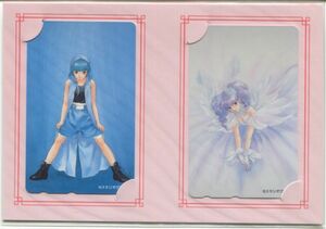 *[ Mahou no Tenshi Creamy Mami ] forest . super Creamy Mami Studio ... telephone card 2 sheets set [ cardboard attaching ] takada Akira beautiful 