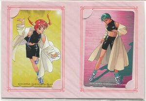 *[ Mahou no Stage Fancy Lala ].... fancy lala Studio ... telephone card 2 sheets set [ cardboard attaching ] takada Akira 