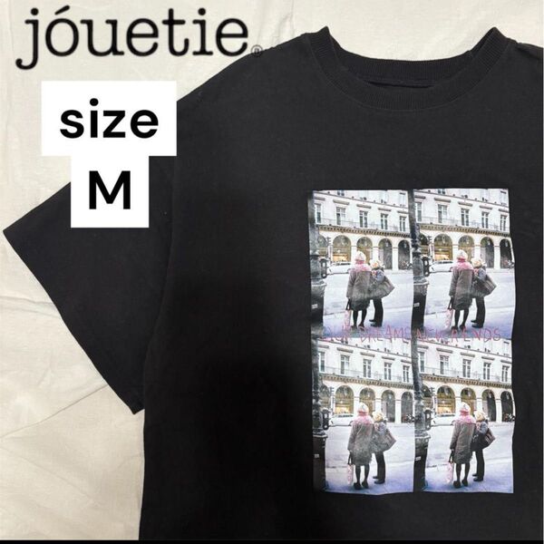 ジュエティ jouetie BIGTシャツ 半袖 オーバーサイズ 刺繍 古着 ビンテージ 黒 ブラック