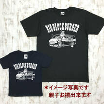 ■ BIG BLOCK BURGER Tシャツ■120サイズ（ネイビーxホワイト）DODGE RAM ダッジ　ラム　ハンバーガー_画像3