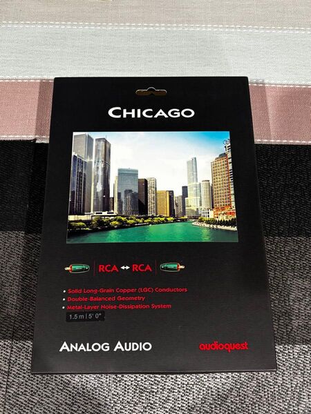 新品未使用品 AudioQuest シカゴアナログオーディオRCAケーブル(1.5メートル) CHICAGO01.5