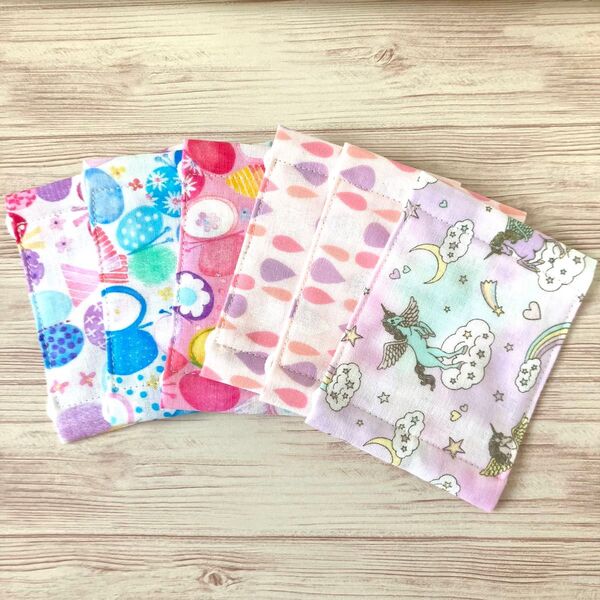 子供用ガーゼマスク6枚セット①(未就学児〜低学年用) 〜handmade〜