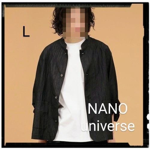 NANO universe【美品】LB.03/リネンミックスワッシャーシャツブルゾン