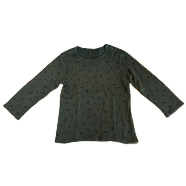 UNIQLO ユニクロベビー クルーネックT ロンT 長袖Tシャツ キャンプ柄 100