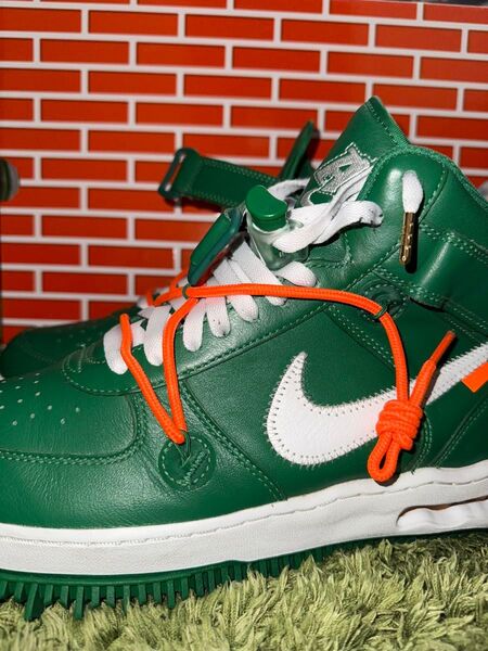 Off-White × Nike Air Force 1 Mid オフホワイト エアフォース green グリーン 28.5 OG