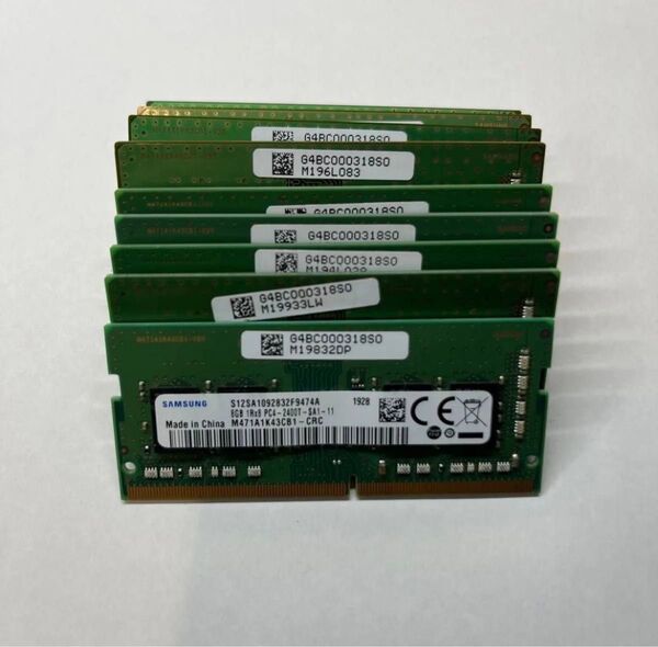 美品SAMSUNG /PC4-2400T /8GB×10枚 計80GB 動作確認済 中古メモリDDR4 ノートパソコン用