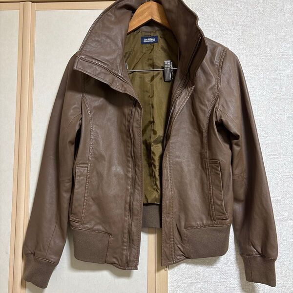 ジャーナルスタンダード ブラウン レザージャケット