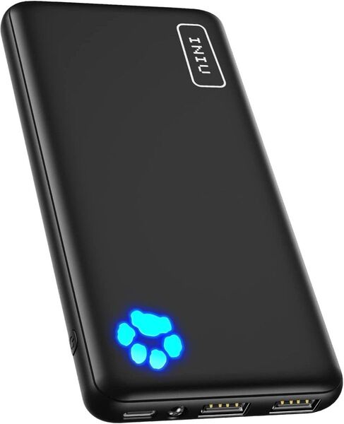 モバイルバッテリー 超薄型軽量 10000mAh大容量 急速充電 3台同時充電